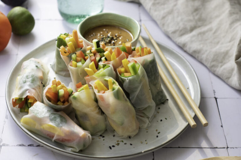 rainbow veggie rolls