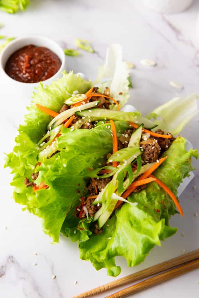 korean beef lettuce wraps