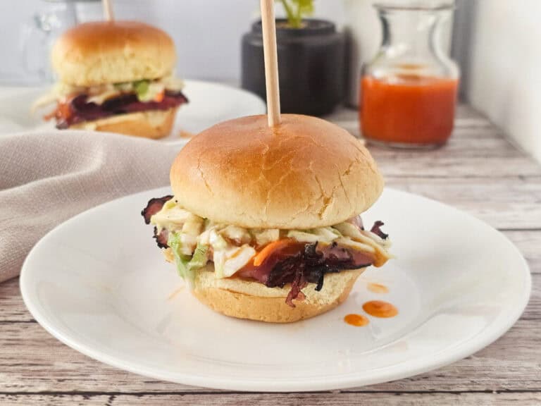 pastrami slaw sliders