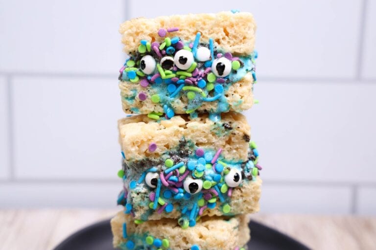 monster rice krispy treats for halloween