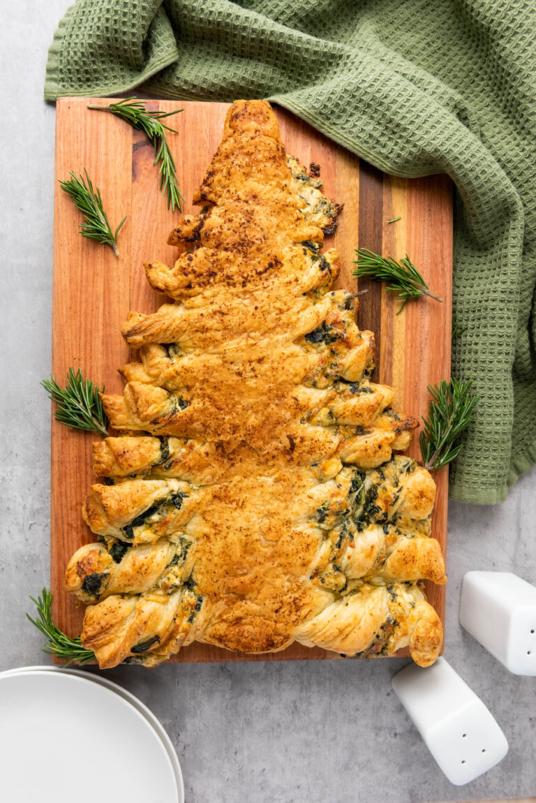 christmas tree puff pastry spinach dip