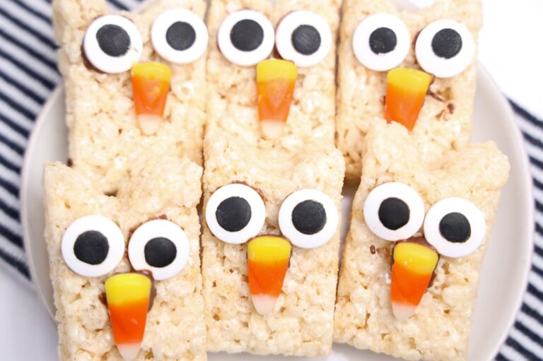 turkey rice krispies on a plate