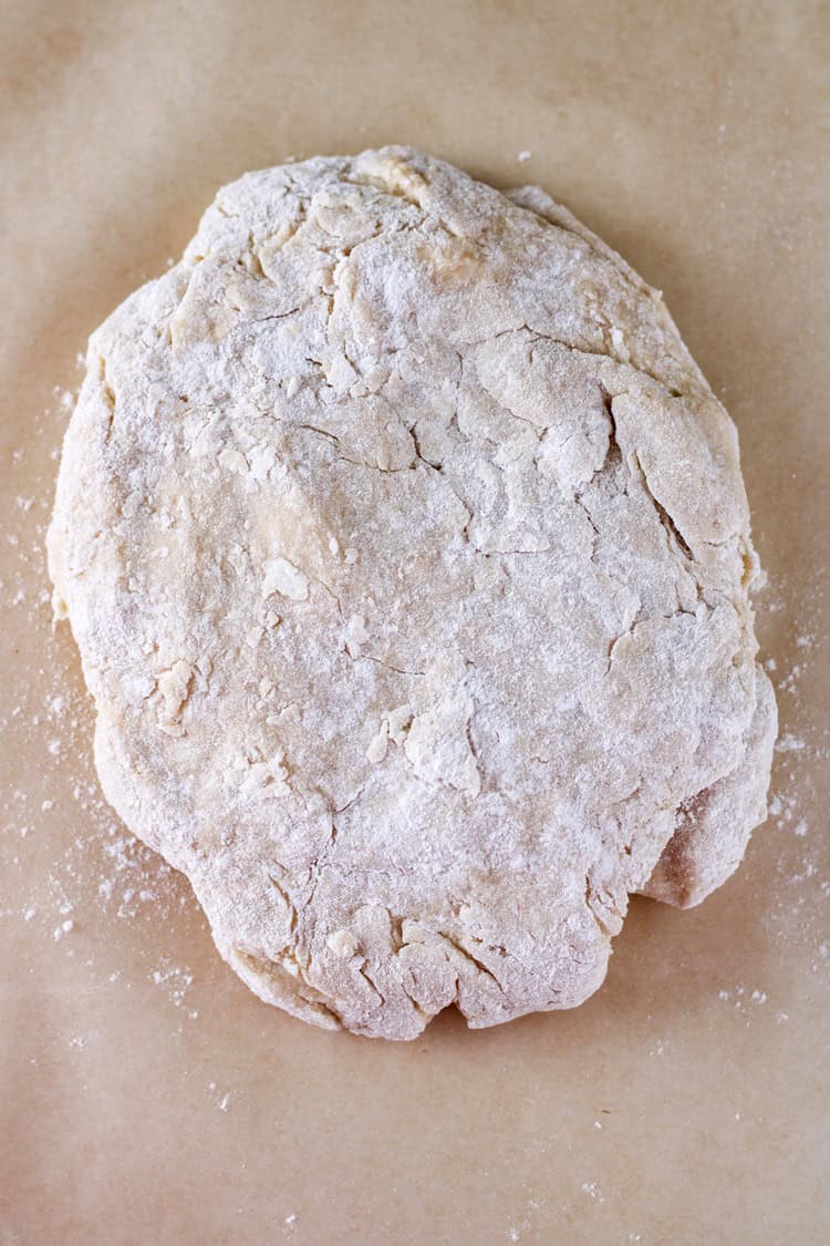 A picture of a mound of donut dough.