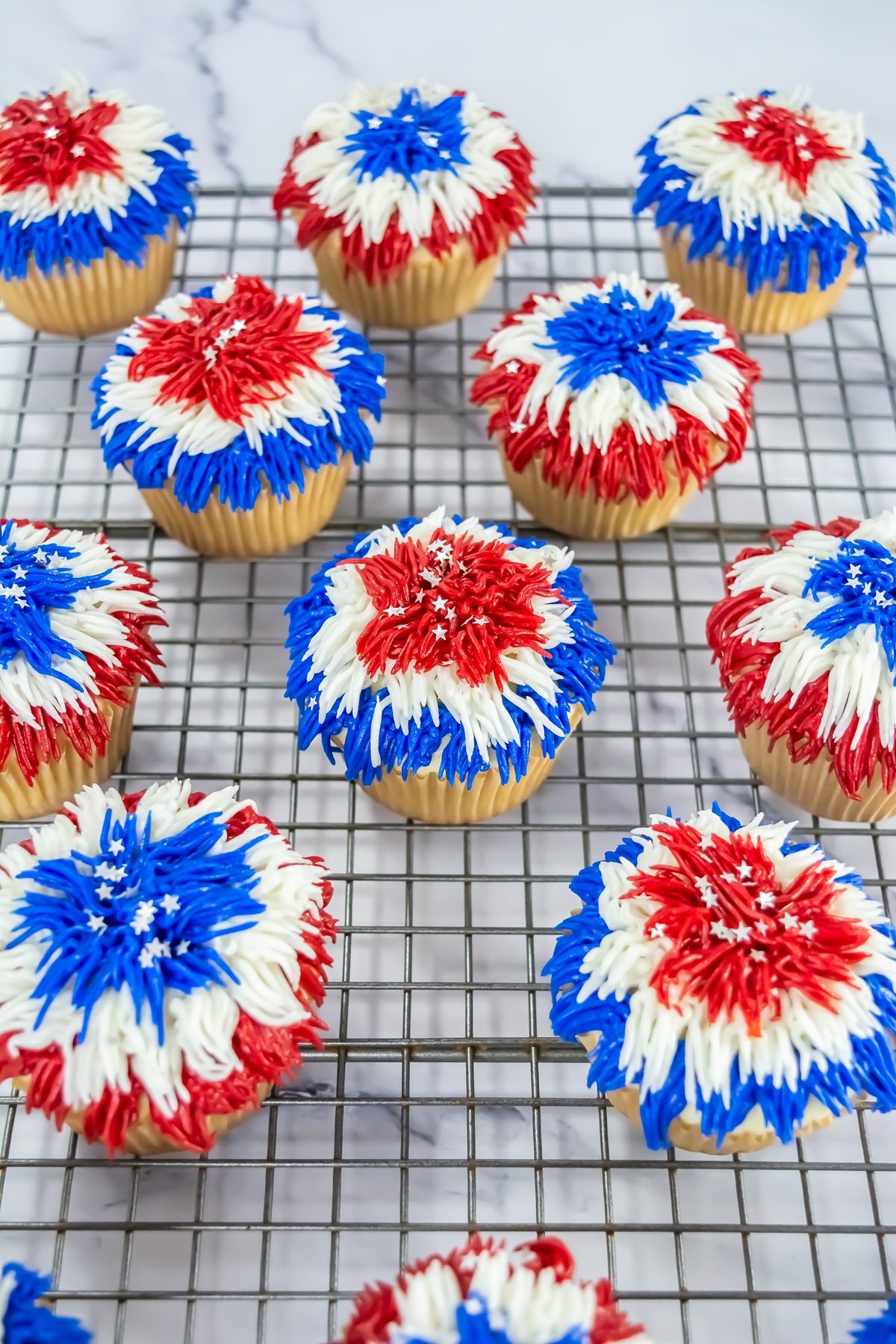 top with star sprinkles