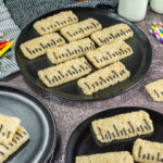 A picture of rice krispy treats decorated to resemble rulers.
