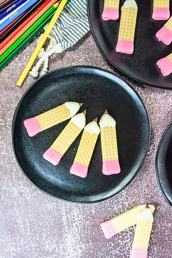 back to school vanilla wafer pencils