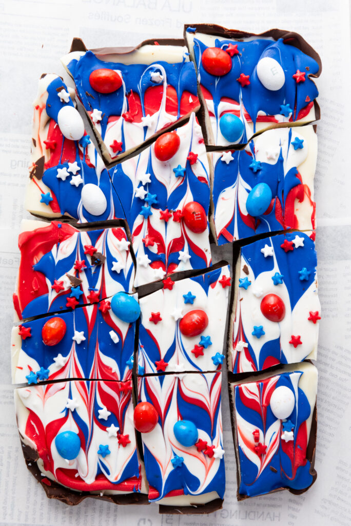 chocolate bark broken into pieces