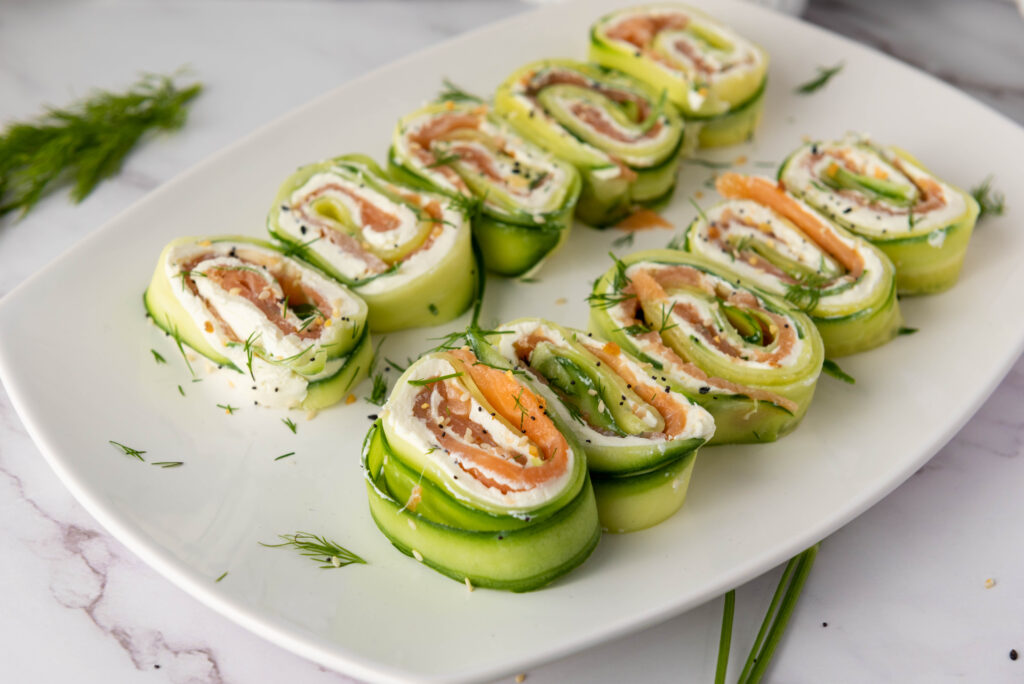 cucumber lox rolls