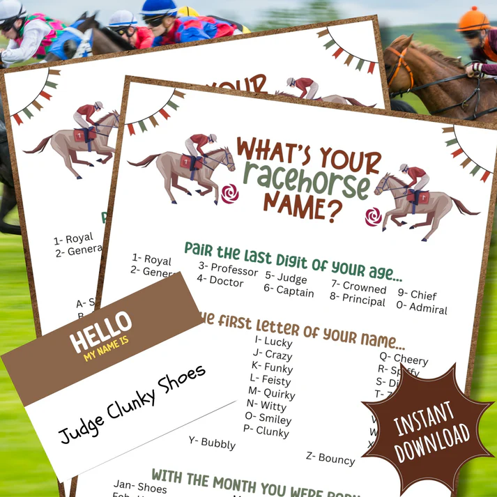 whats your derby racehorce name game