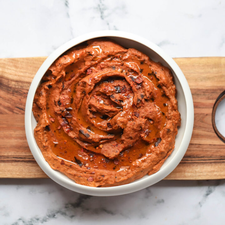 quick eggplant and garlic dip