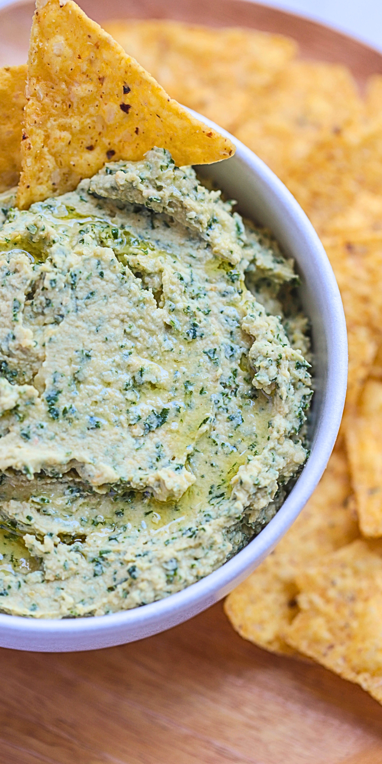 roasted garlic kale dip spread