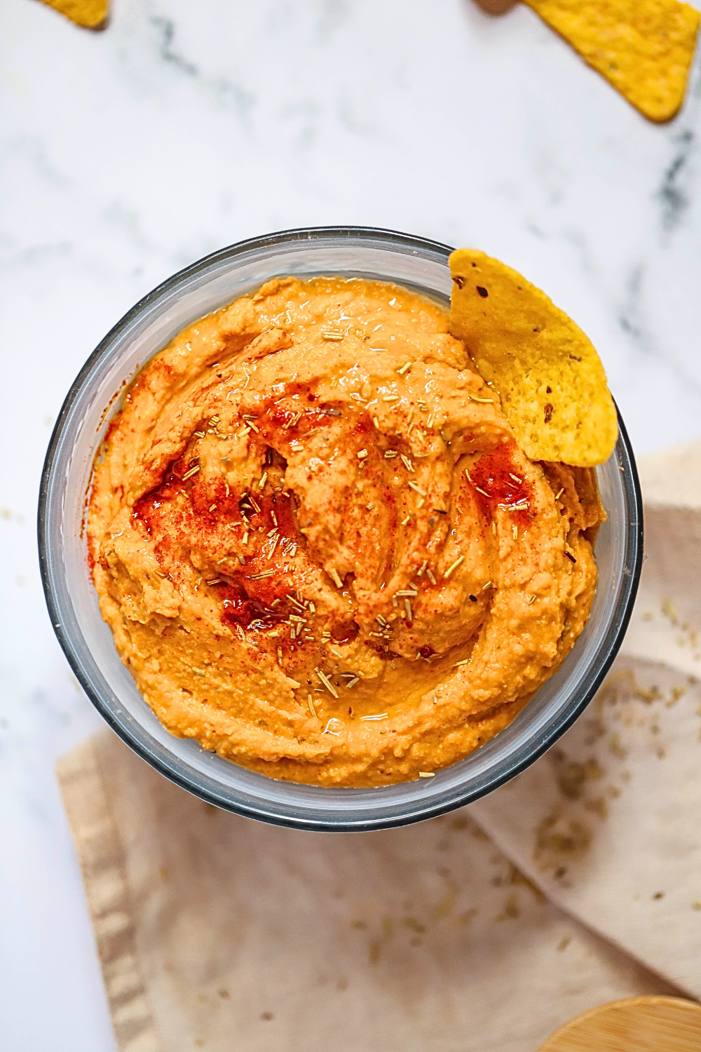 rosemary hummus party dip