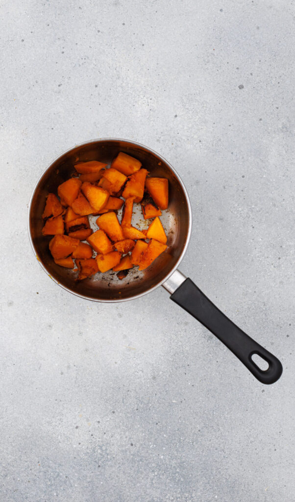 sauteed pumpkin cubes