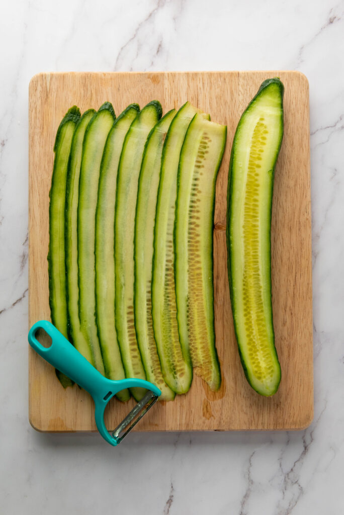 sliced cucumber